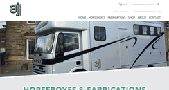 Desktop Screenshot of ajhorseboxes.co.uk